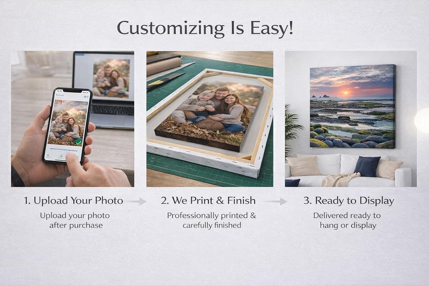 Custom Personalized Photo Canvas Poster (Unframed) - 24x36 Wall Art Print by ZXDZSM