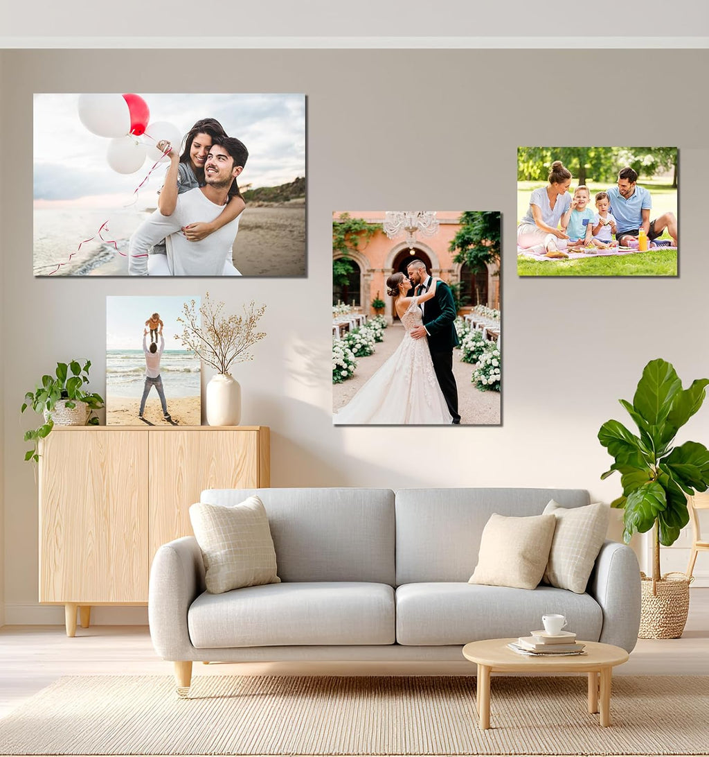 TreeDeal Custom Framed Canvas Print 11"x14" - Personalized Photo Wall Art for Home Decor