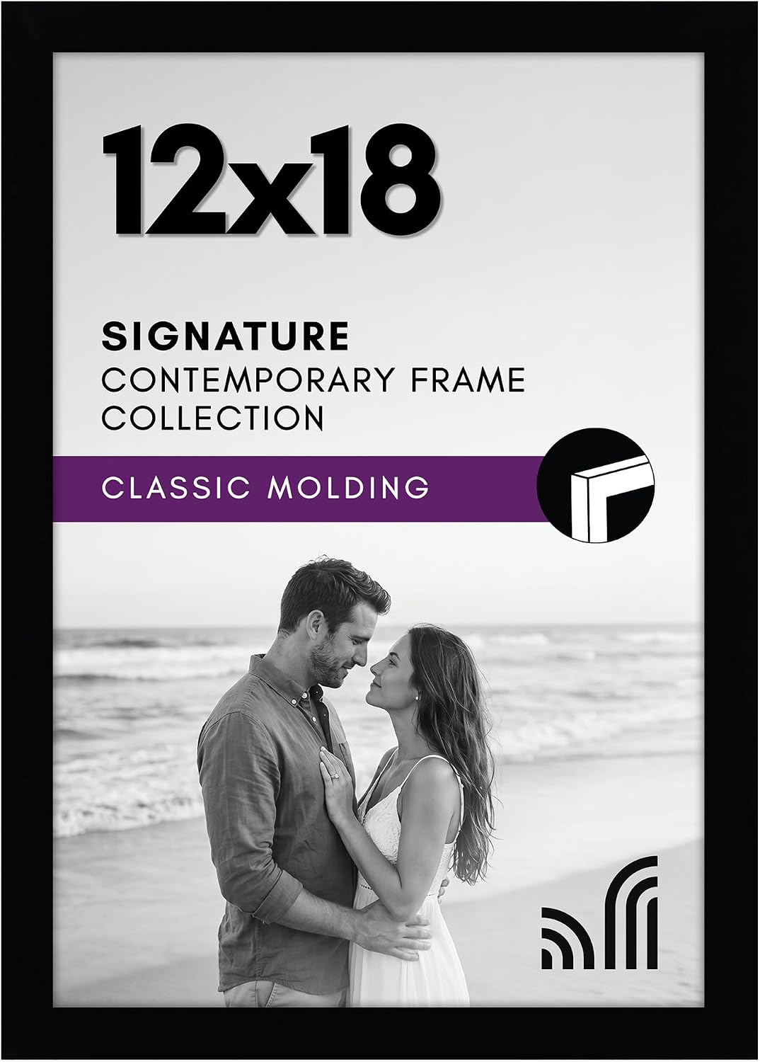 Americanflat 12x18 Black Poster Frame - Shatter-Resistant Glass & Engineered Wood