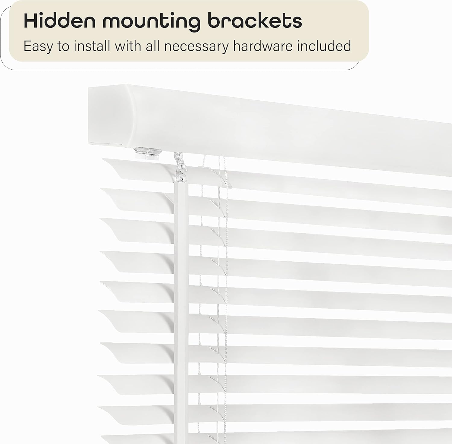 Cordless Light Filtering Mini Blinds for Indoor Windows - 34x64, Pearl White by Achim Home Decor