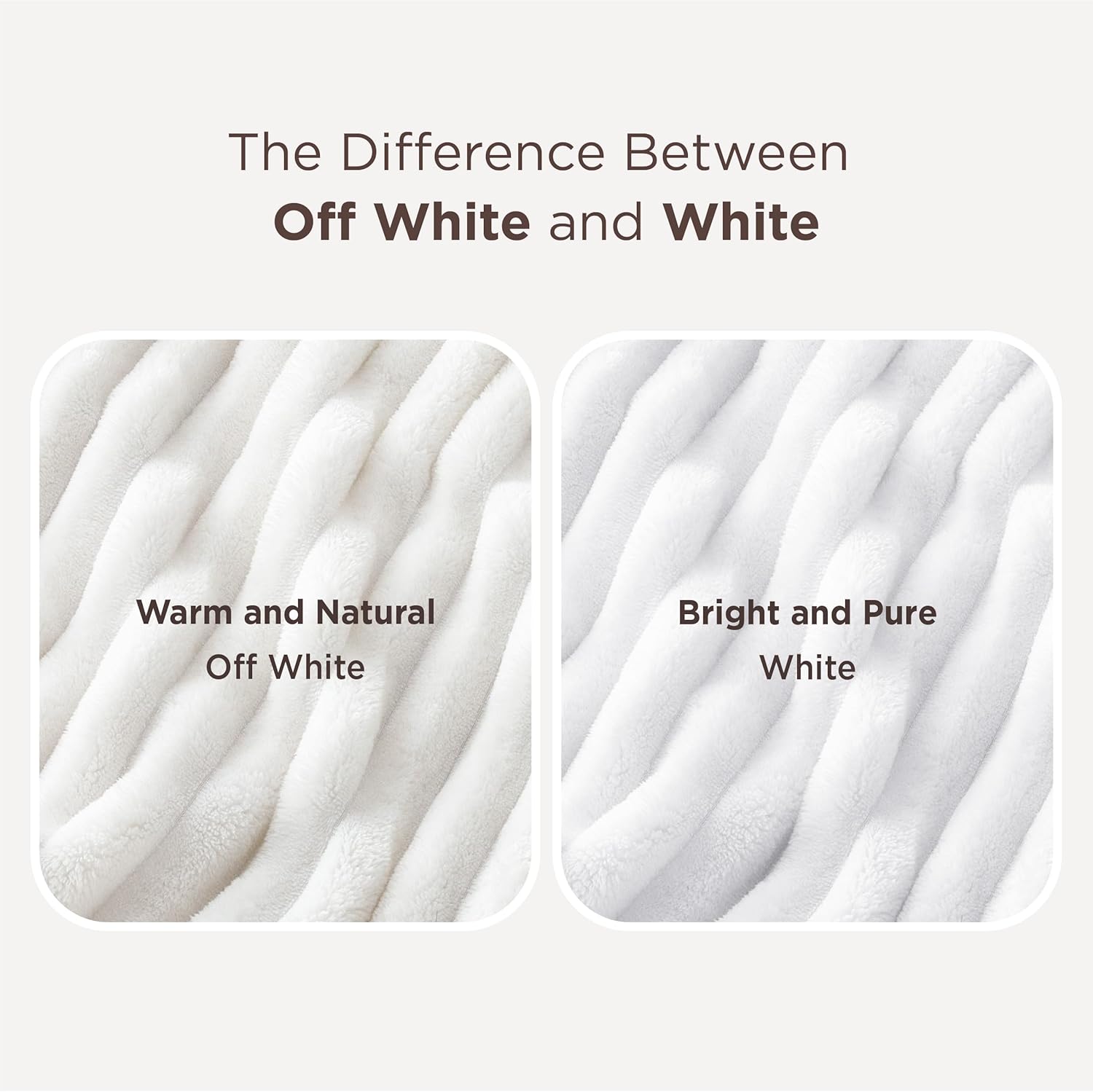 Bedsure GentleSoft Off-White Throw Blanket - Cozy Fleece for Couch & Home Decor 50x60