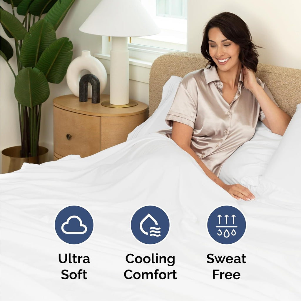 Queen Size 4-Piece Sheet Set - Soft Microfiber Sheets with Deep Pockets & Cooling Comfort by CGK Unlimited