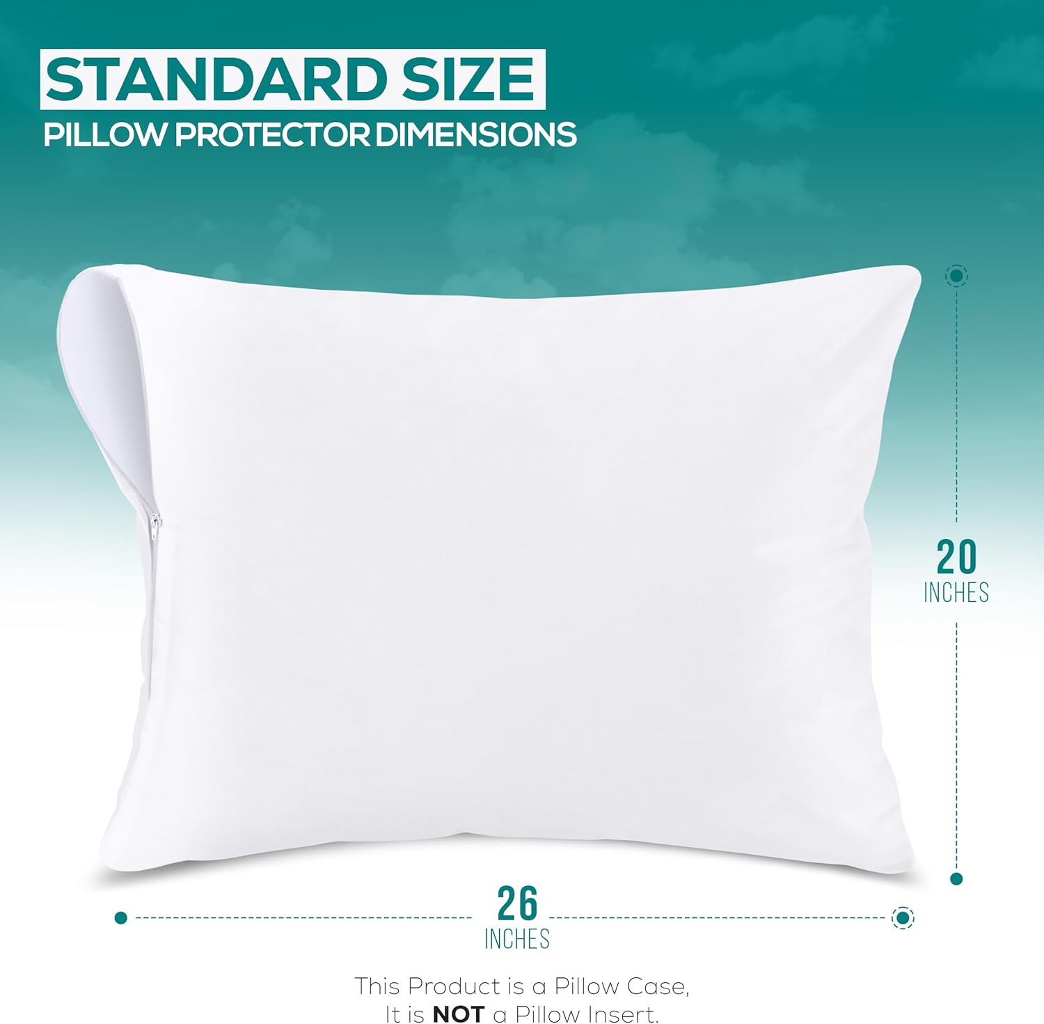 Bed Bug & Dust Mite Proof Pillow Protectors (Set of 4) - Ultra Soft Zippered Pillow Covers by Utopia Bedding