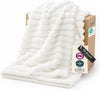 Bedsure GentleSoft Off-White Throw Blanket - Cozy Fleece for Couch & Home Decor 50x60
