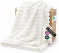 Bedsure GentleSoft Off-White Throw Blanket - Cozy Fleece for Couch & Home Decor 50x60