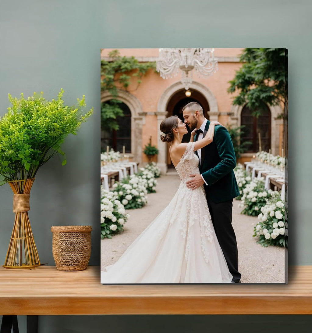 TreeDeal Custom Framed Canvas Print 11"x14" - Personalized Photo Wall Art for Home Decor