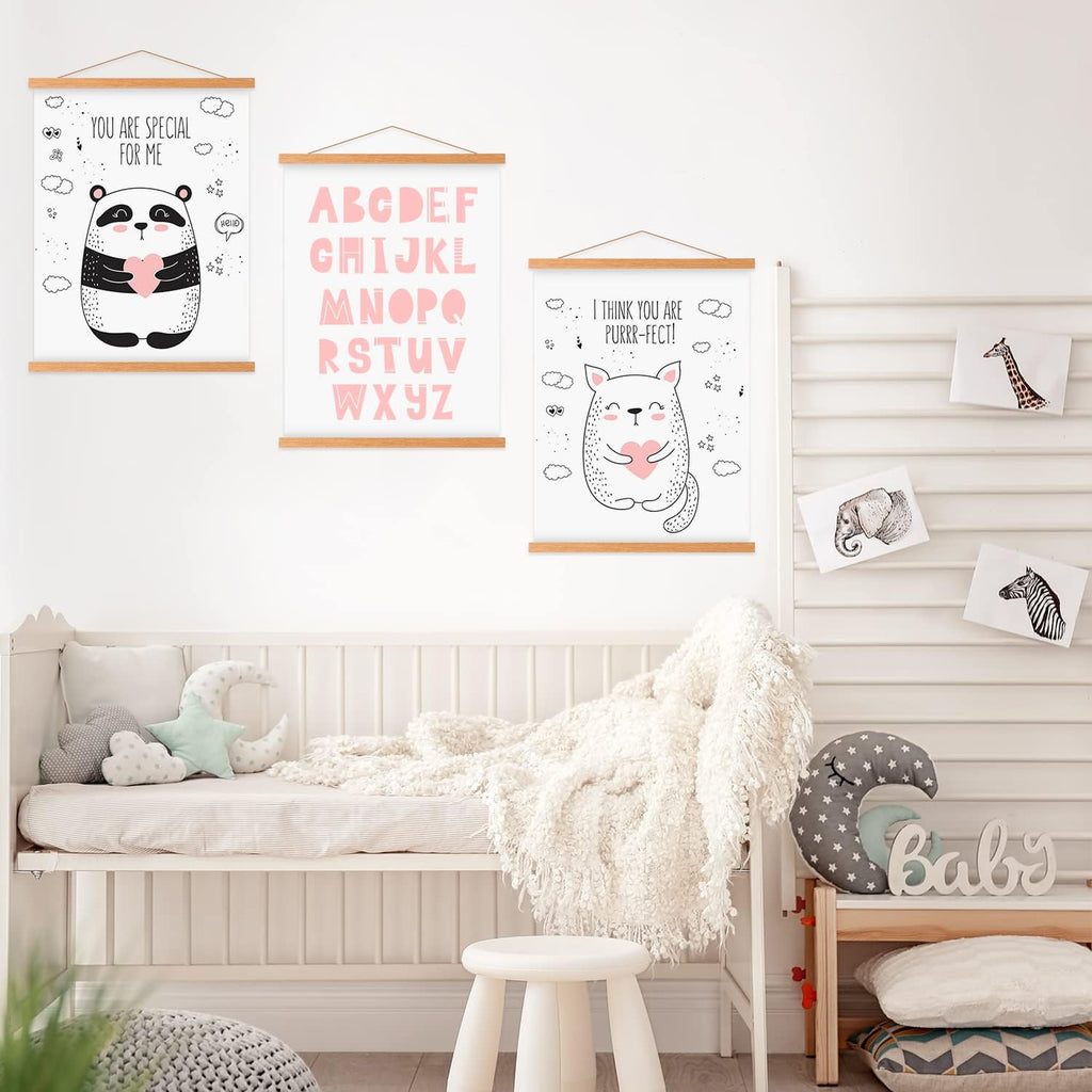 Magnetic Wood Poster Frame for 20x30 Prints - Benjia Strong Magnets, Easy Change