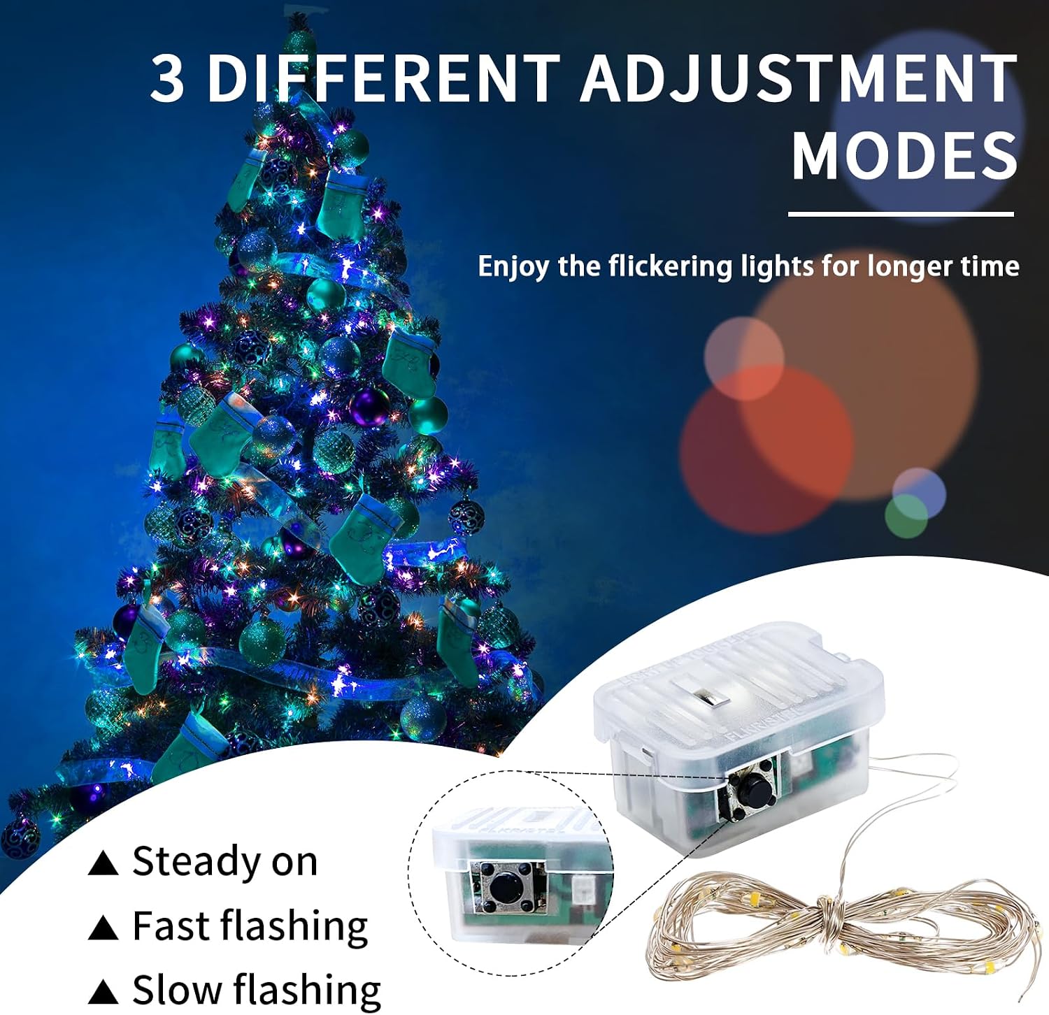 chzk Battery-Operated 8 Pack Fairy Lights - 7ft 20 LED Twinkle String for Parties