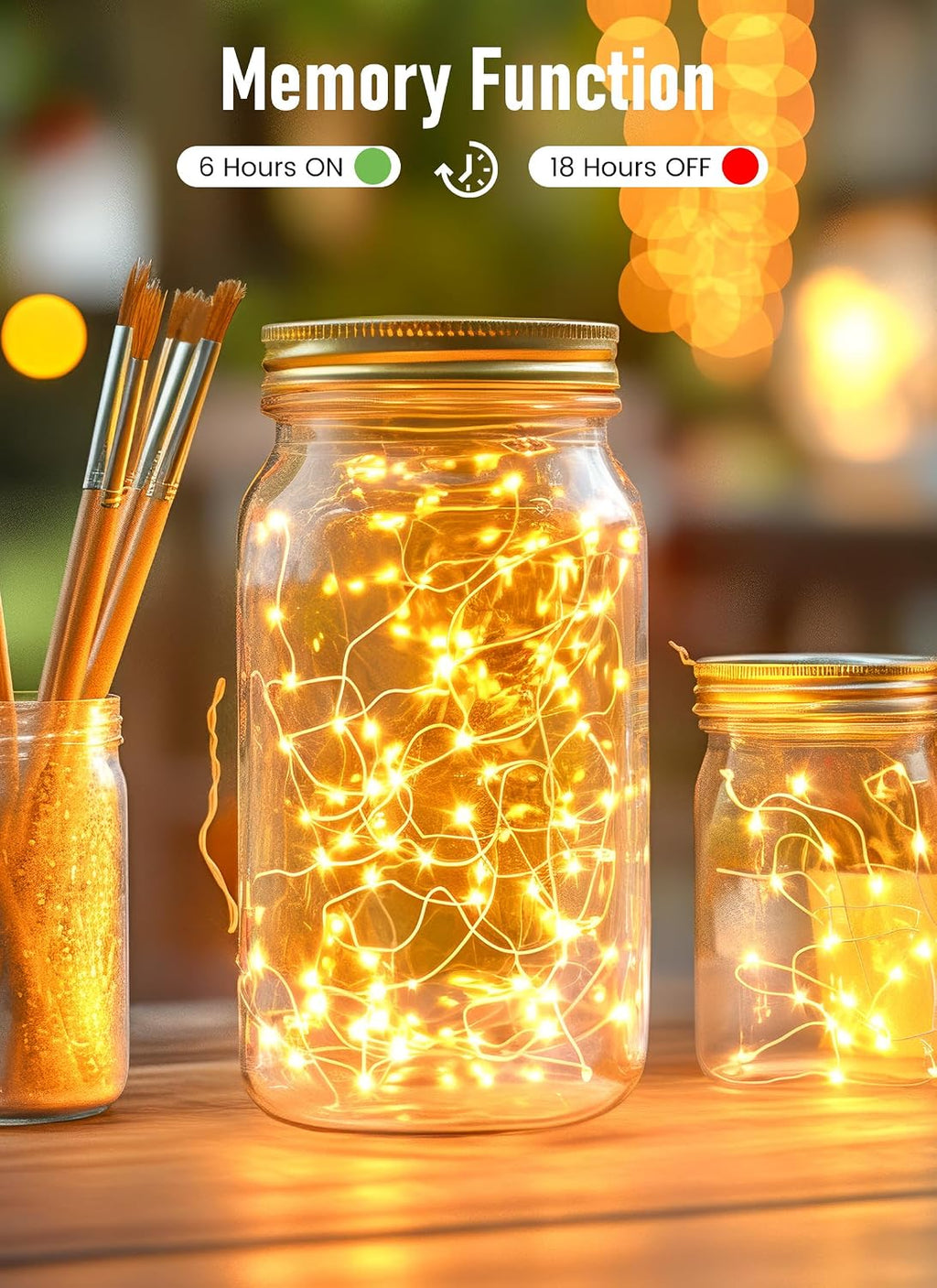 Minetom 33ft USB Fairy Lights - Waterproof Timer & Remote, 100 Warm White LEDs for Home Decor