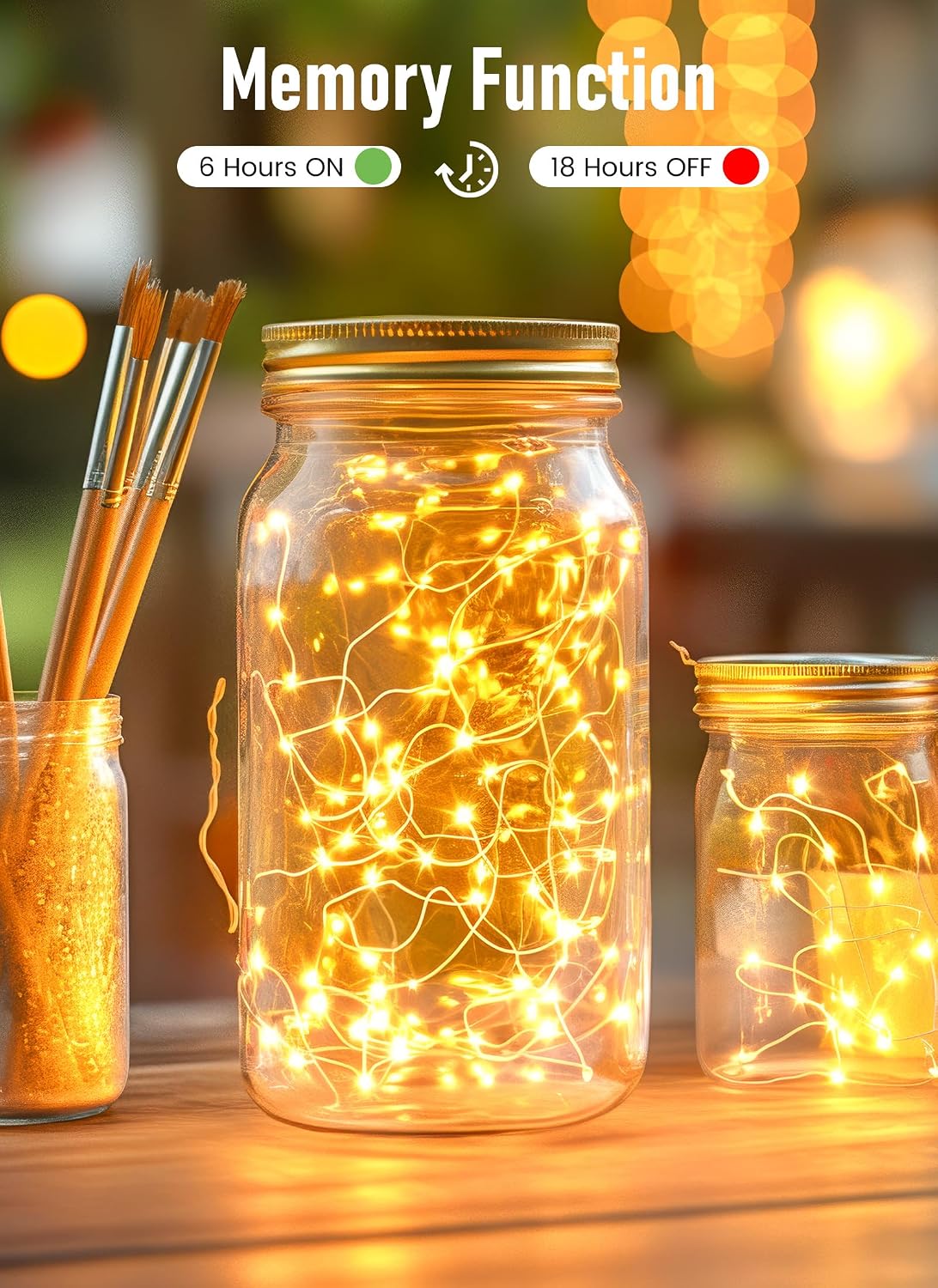 Minetom 33ft USB Fairy Lights - Waterproof Timer & Remote, 100 Warm White LEDs for Home Decor