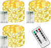 YIQU 3-Pack 78FT Battery-Operated LED Fairy Lights with Remote Timer - Waterproof Twinkle Lights for Home & Outdoor Decor