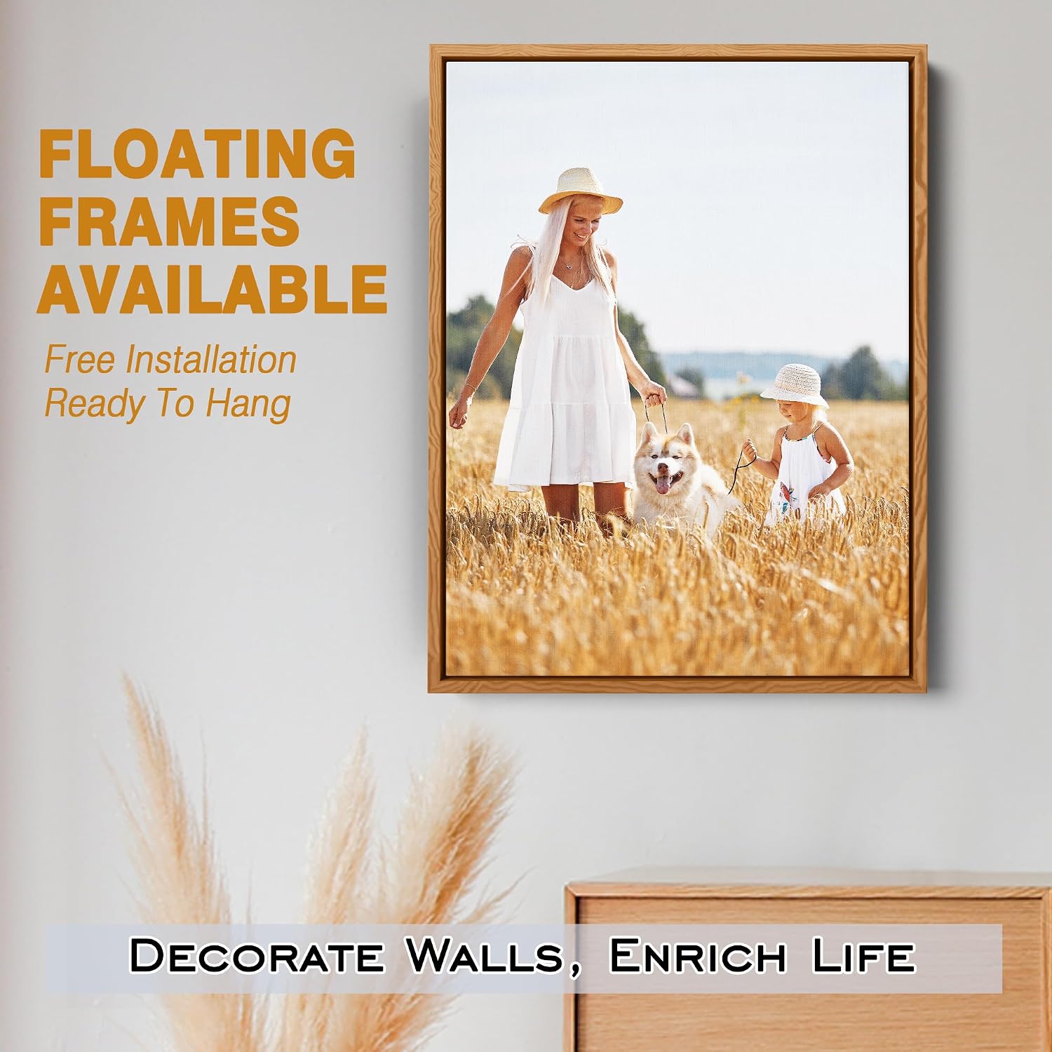 GMissT Custom Photo Canvas Prints - Gallery-Wrapped Wall Art for Home Decor