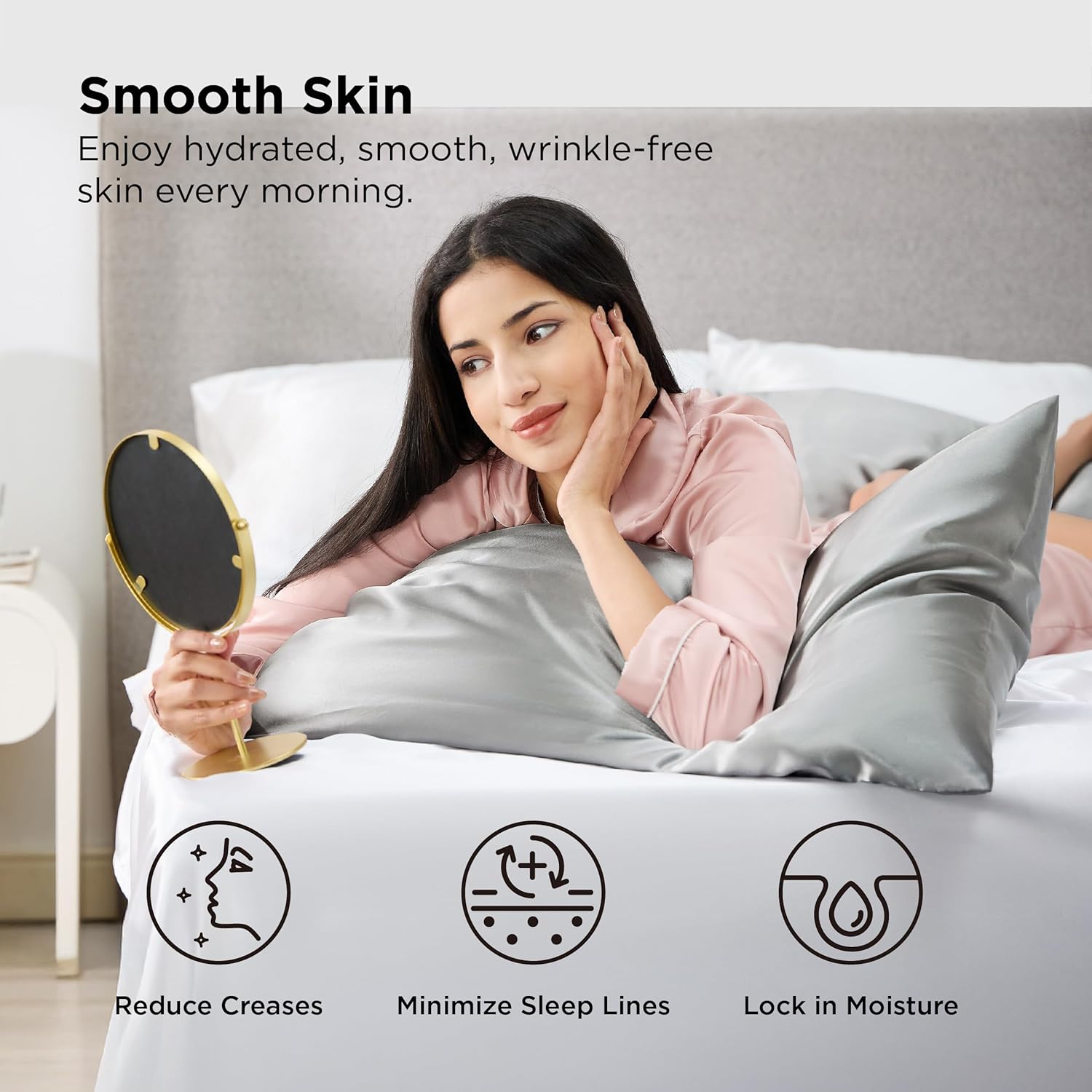 Queen Size Satin Pillowcase Set (2-Pack) - Bedsure: Smooth & Breathable for Hair & Skin