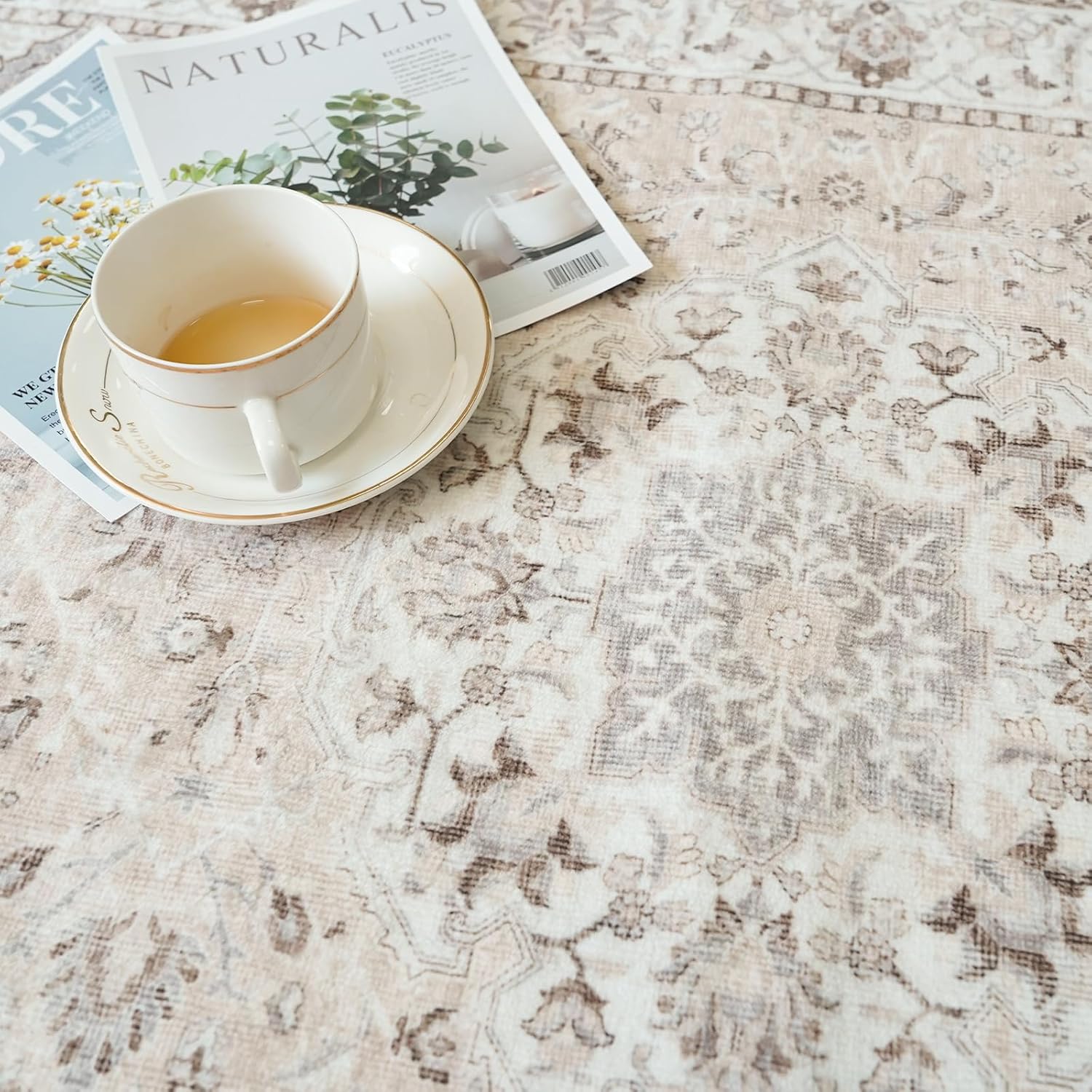 Hy Hao Yun Lai Washable 2'x6' Hallway Runner Rug - Non-Slip, Stain-Resistant Kitchen/Entryway Mat