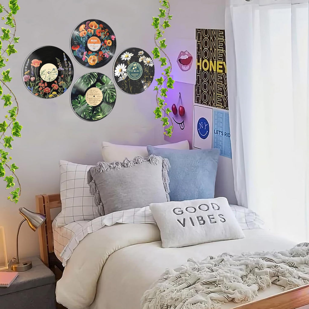 HK Studio Hippie Botanical Wall Art Set - 4x12" Posters for Dorm/Room Decor