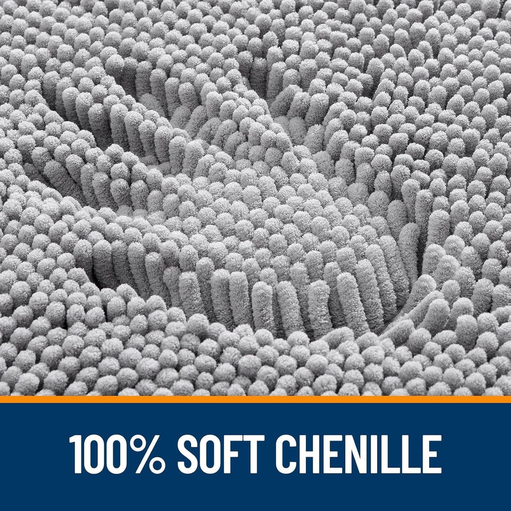 Soft Absorbent Chenille Bath Rug - OLANLY 30x20 Quick Dry Rubber Backed Mat for Bathroom