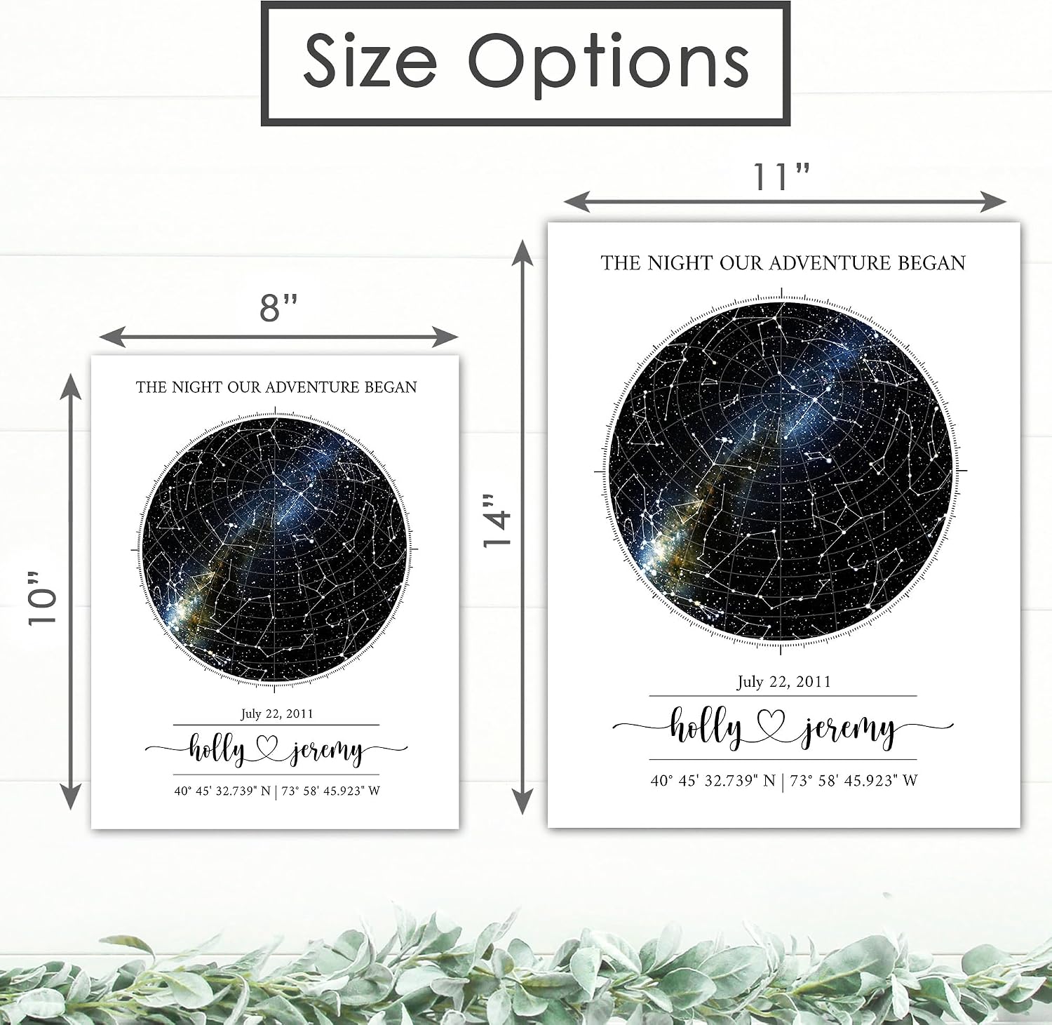 Custom Star Map Art Print - Personalized Date & Location | Premium Matte Paper | Gift for Couples