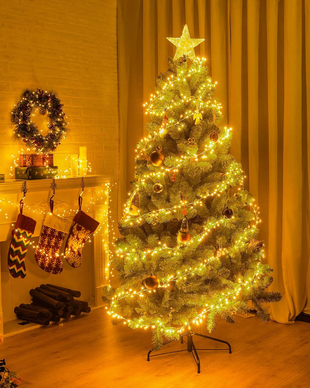 Minetom 60 LED Battery Fairy Lights - Waterproof Silver Wire for Home Decor