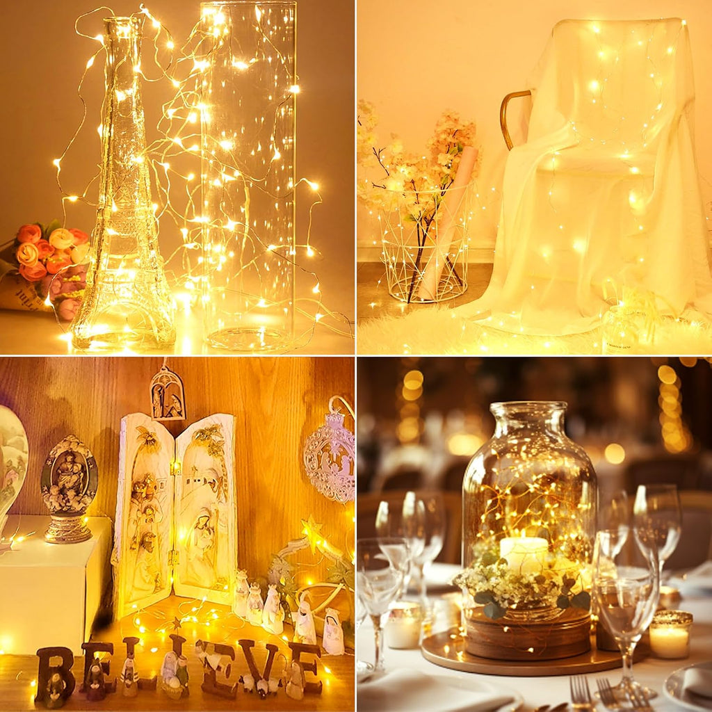 Kolpop 12 Pack Battery Operated LED Fairy Lights - 3 Modes, Waterproof String Lights for Christmas & Parties