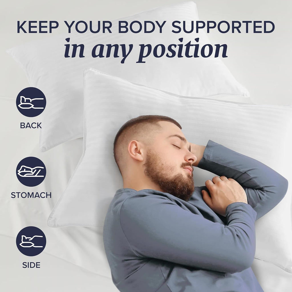 Beckham Hotel Cooling Down Alternative Pillows (Set of 2) for Back/Side Sleepers