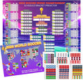 AOXFOXMAS 2026 Soccer Cup Schedule Poster Kit - 43x32 Inch Dual Posters & Tracking Stickers for Fans