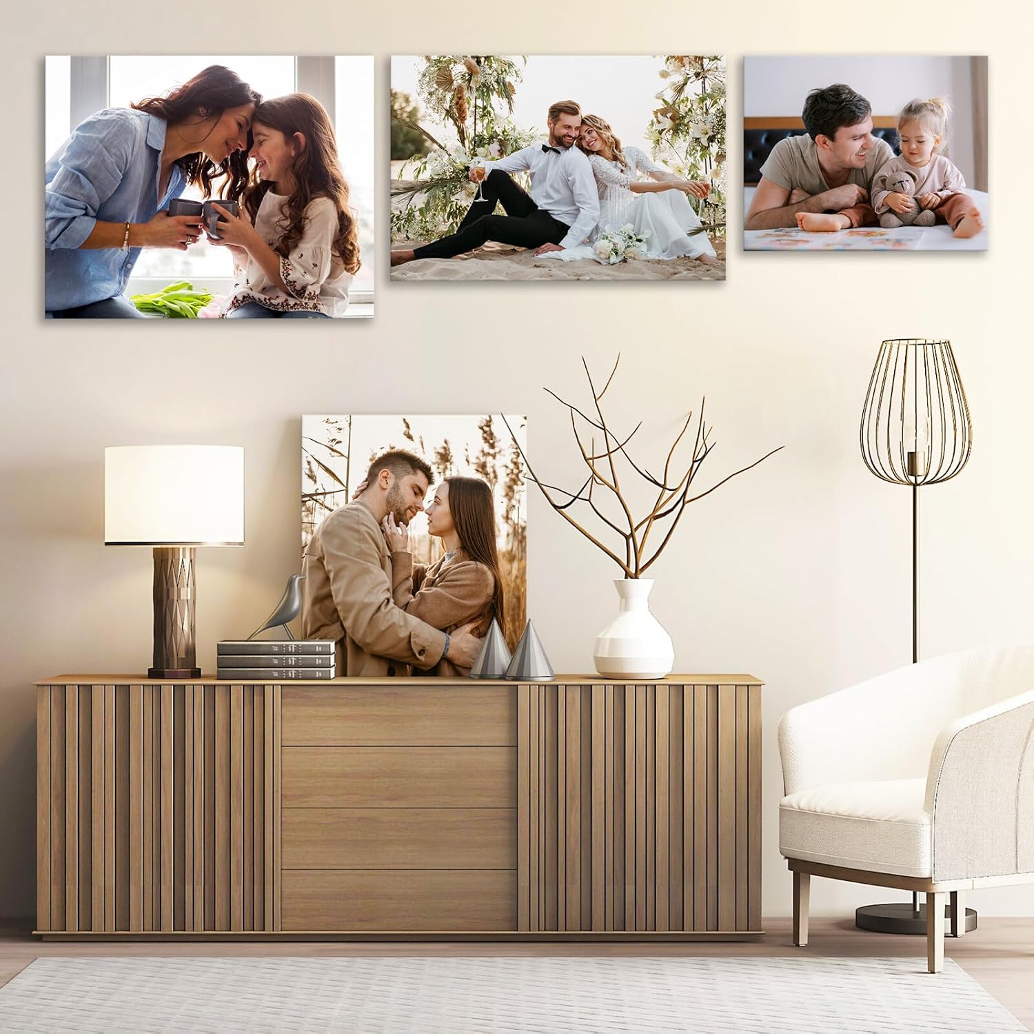 PARONA Custom Photo Canvas Print (10x8) Framed Wall Art Personalized Gift