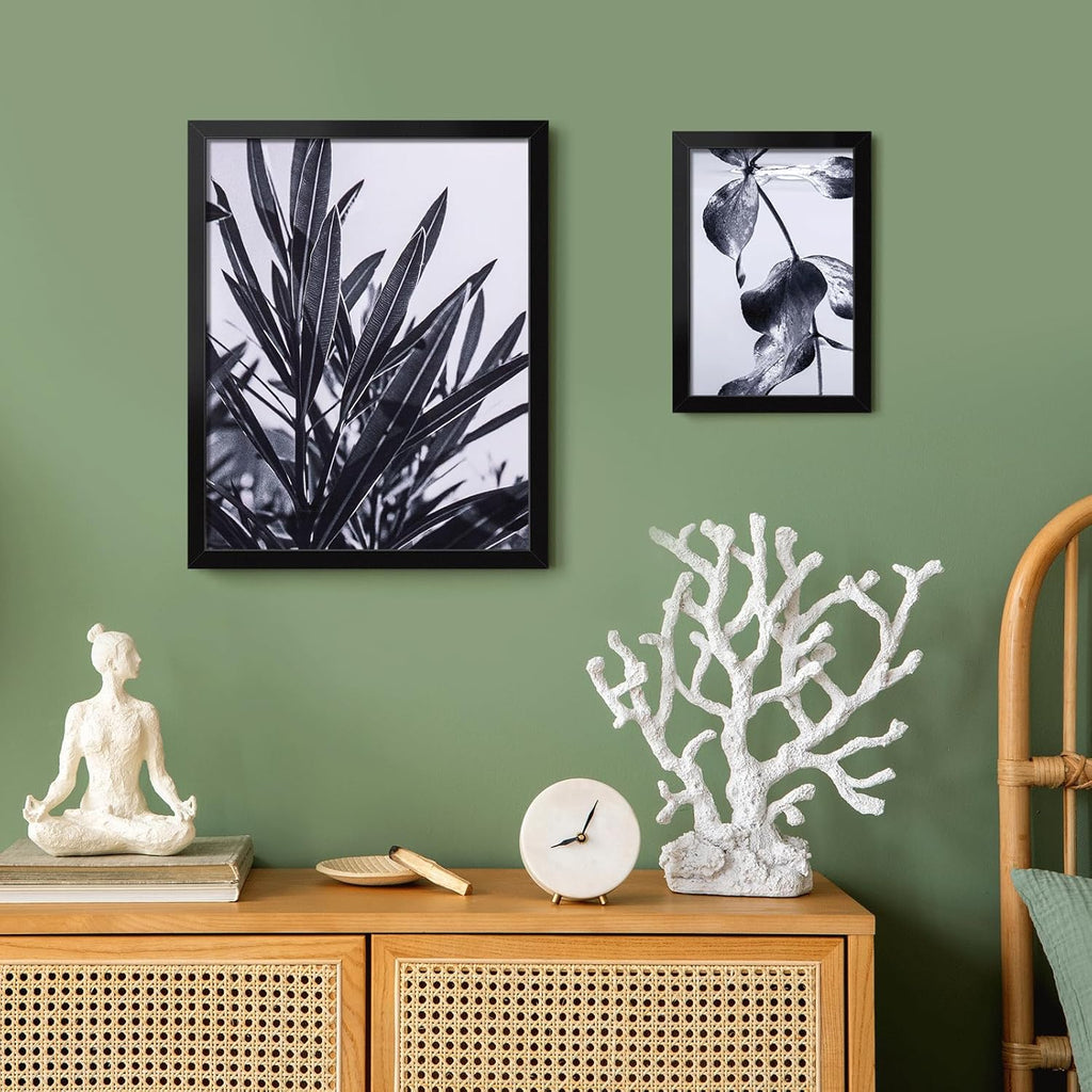 11x17 Black Picture Frame - Shatterproof Plexiglass & Hanging Hardware for Wall Display