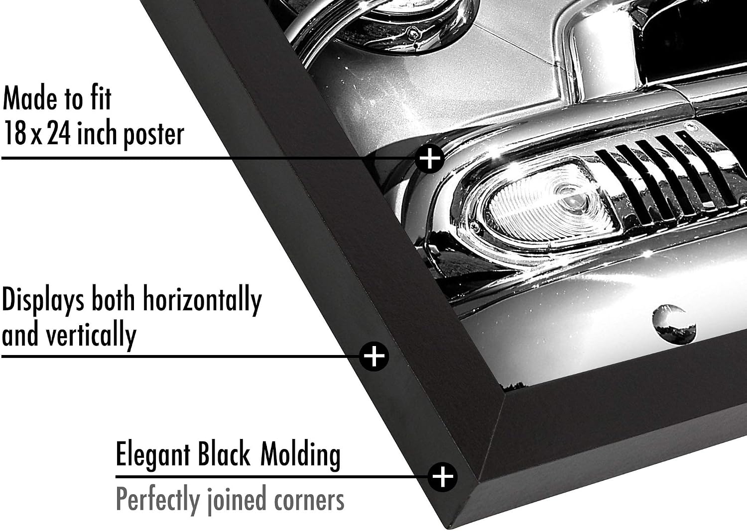 Black 18x24 Poster Frame - Americanflat | Engineered Wood & Polished Plexiglass