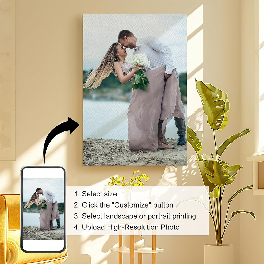 Custom Canvas Print Personalized Photo 8x10 - Chericosy Framed Wall Art