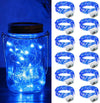 ZGWJ 12 Pack Blue Battery Fairy Lights - 7ft 20 LED String Lights for Indoor/Outdoor Decor