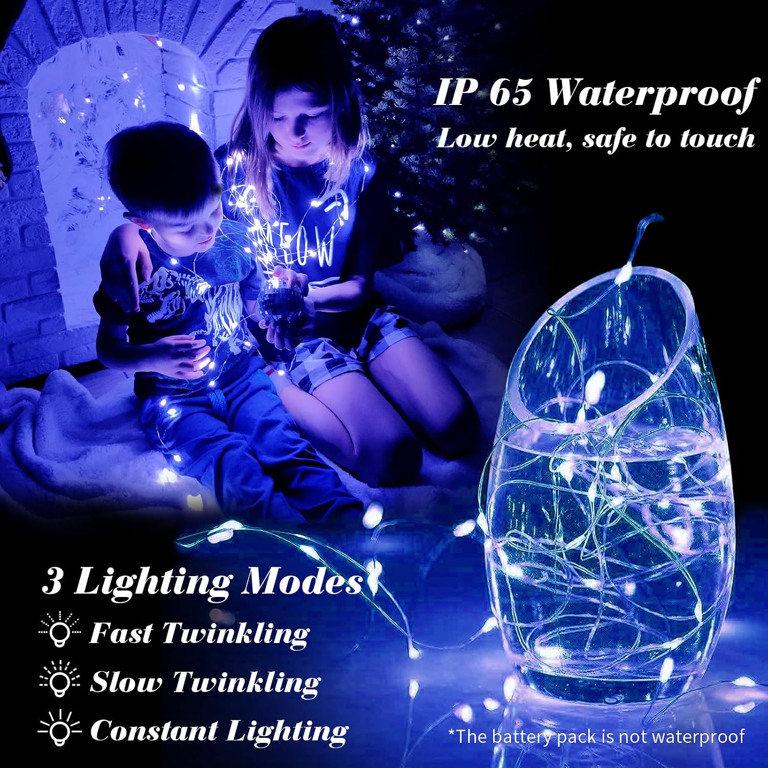 ZGWJ 12 Pack Blue Battery Fairy Lights - 7ft 20 LED String Lights for Indoor/Outdoor Decor
