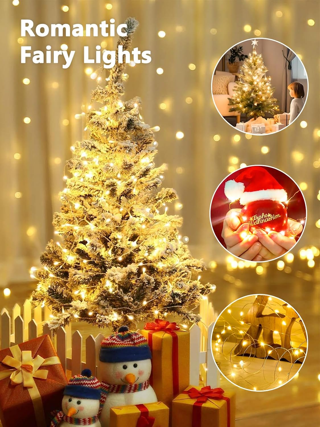 YIQU 3-Pack 78FT Battery-Operated LED Fairy Lights with Remote Timer - Waterproof Twinkle Lights for Home & Outdoor Decor