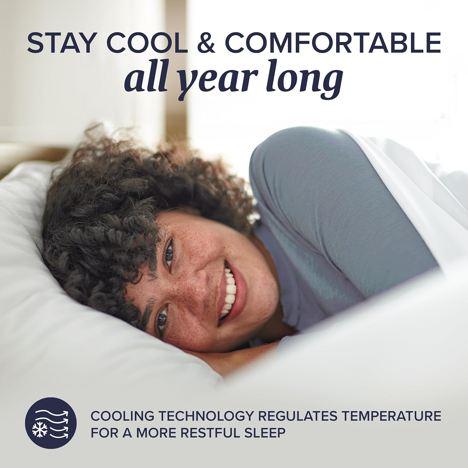 Beckham Hotel Cooling Down Alternative Pillows (Set of 2) for Back/Side Sleepers