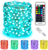 Minetom 33ft 100-LED Color-Changing Fairy String Lights with Remote & Timer for Indoor/Outdoor Decor
