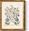 InSimSea Vintage Blue Hydrangea Framed Canvas Wall Art - Gold Bamboo Frame, 11x14in