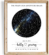 Custom Star Map Art Print - Personalized Date & Location | Premium Matte Paper | Gift for Couples