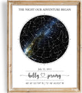 Custom Star Map Art Print - Personalized Date & Location | Premium Matte Paper | Gift for Couples