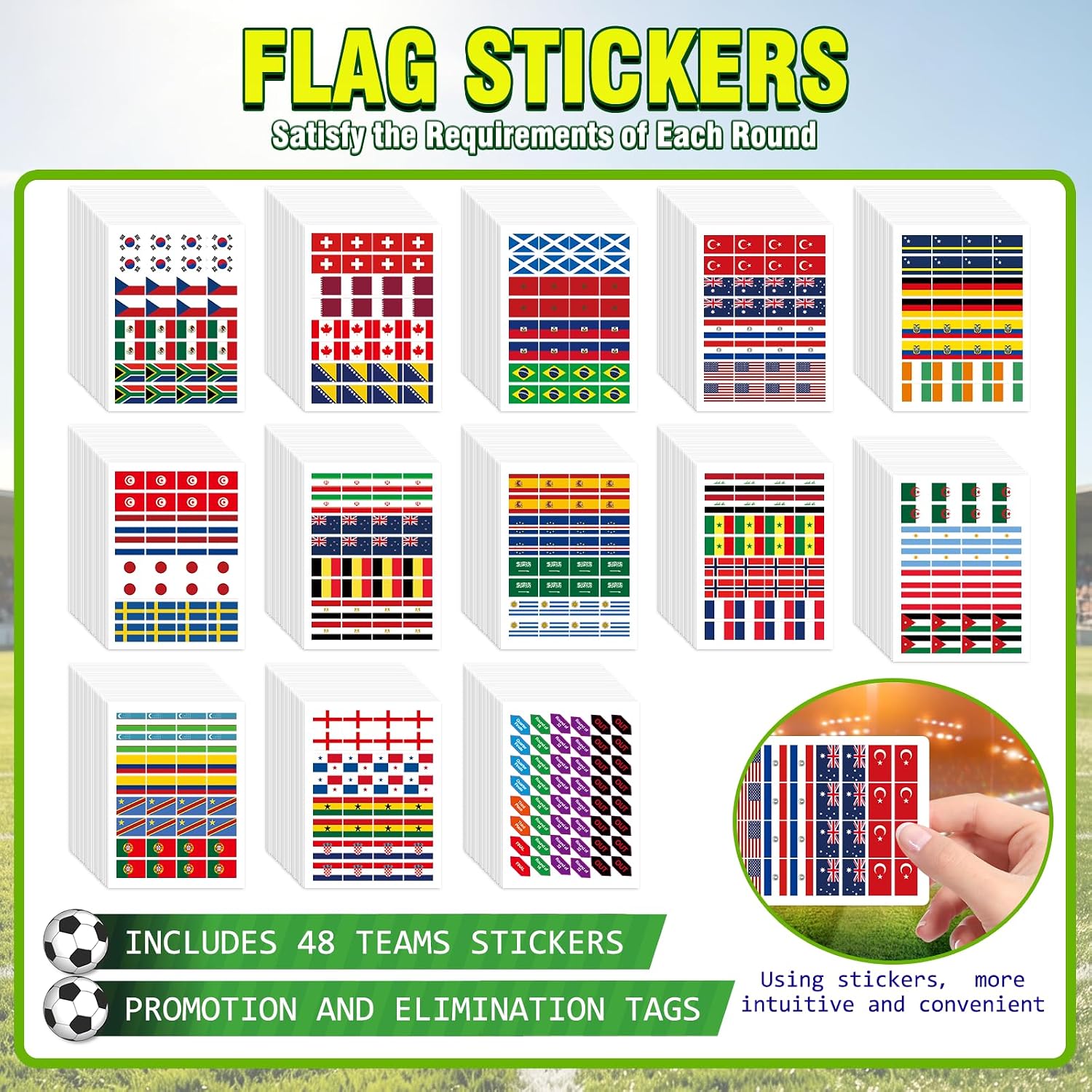 AOXFOXMAS 2026 Soccer Cup Schedule Poster Kit - 43x32 Inch Dual Posters & Tracking Stickers for Fans