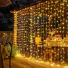 Dazzle Bright 300-LED Plug-in Curtain Lights for Indoor/Outdoor Decor