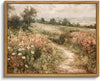OIQArtOIQ Framed Wildflower Landscape Canvas Wall Art (8x10) - Vintage Decor for Home