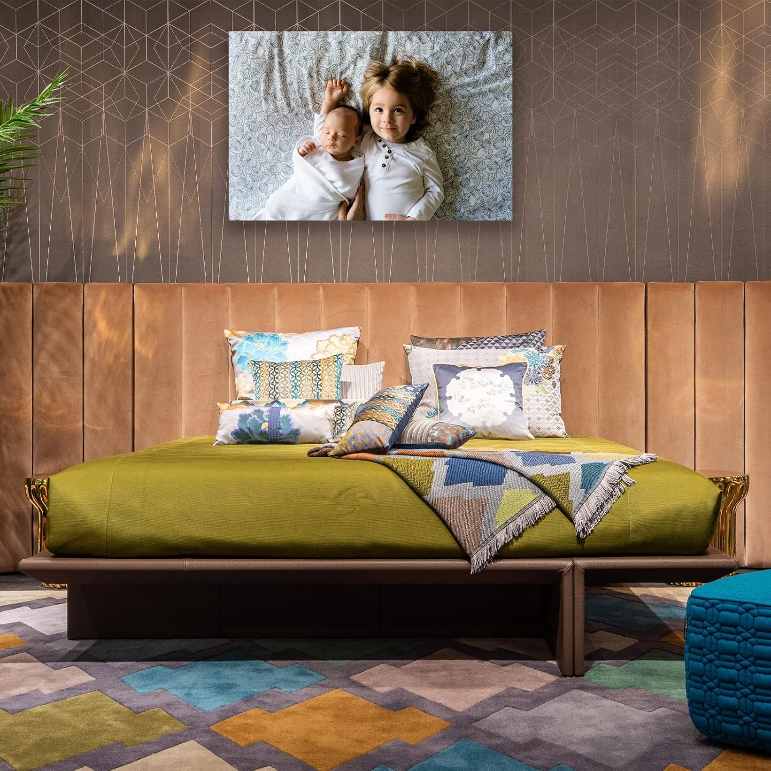 Custom Photo Canvas Print - Personalized Framed Wall Art for Family & Pet Photos (8x10)