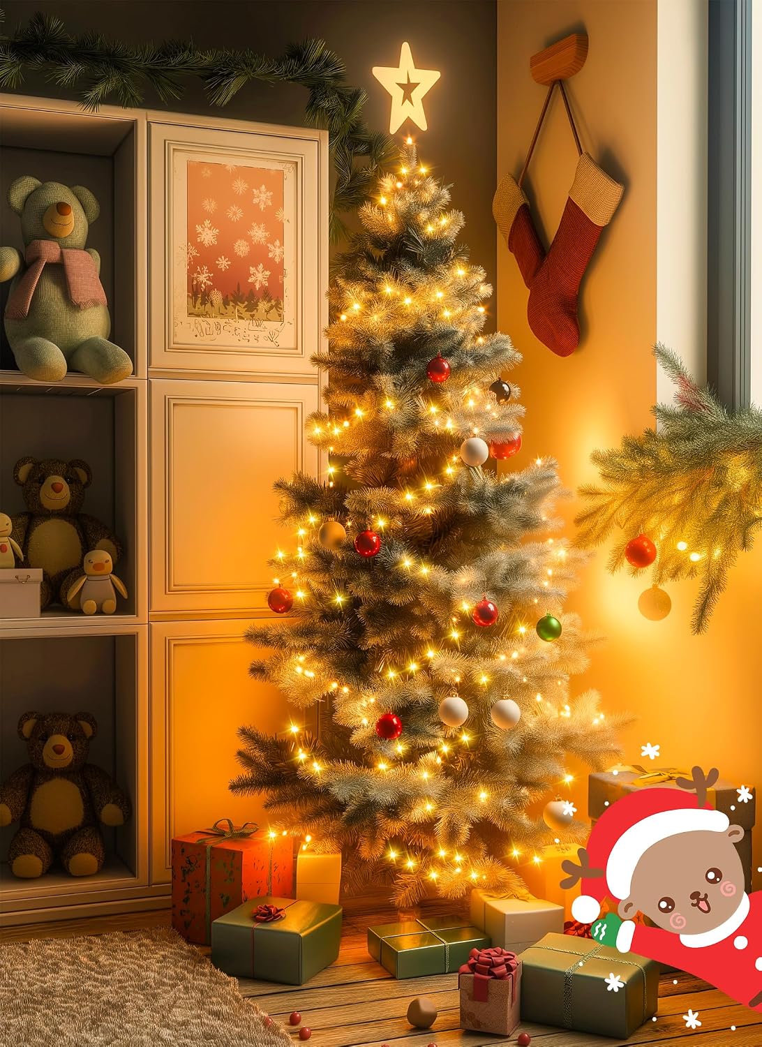 Minetom 33ft USB Fairy Lights - Waterproof Timer & Remote, 100 Warm White LEDs for Home Decor