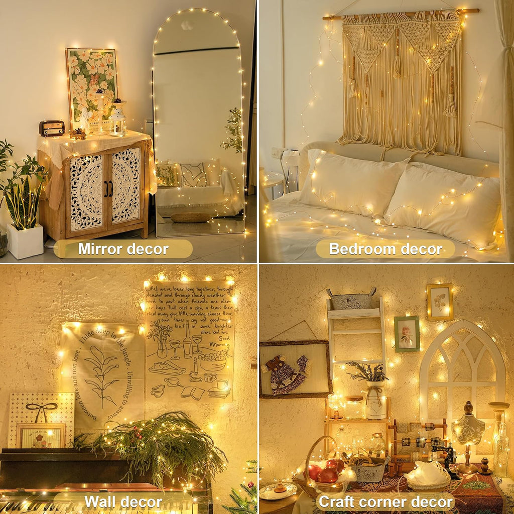 JMEXSUSS 2-Pack Battery Operated Fairy Lights - 400 LEDs, 132ft Twinkle String Lights for Indoor/Outdoor Decor
