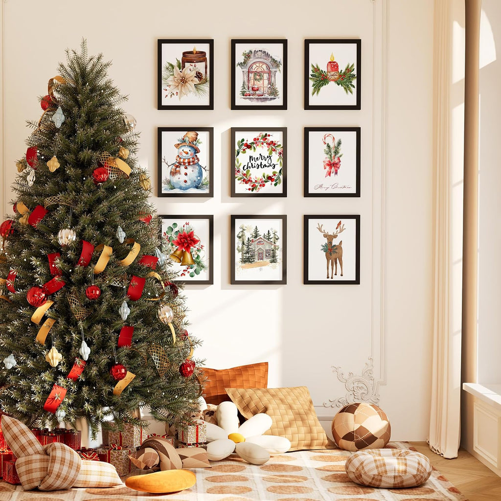 decorUhome Black 8x10 Picture Frame - Holds 5x7 Matted Photos for Wall/Tabletop Display