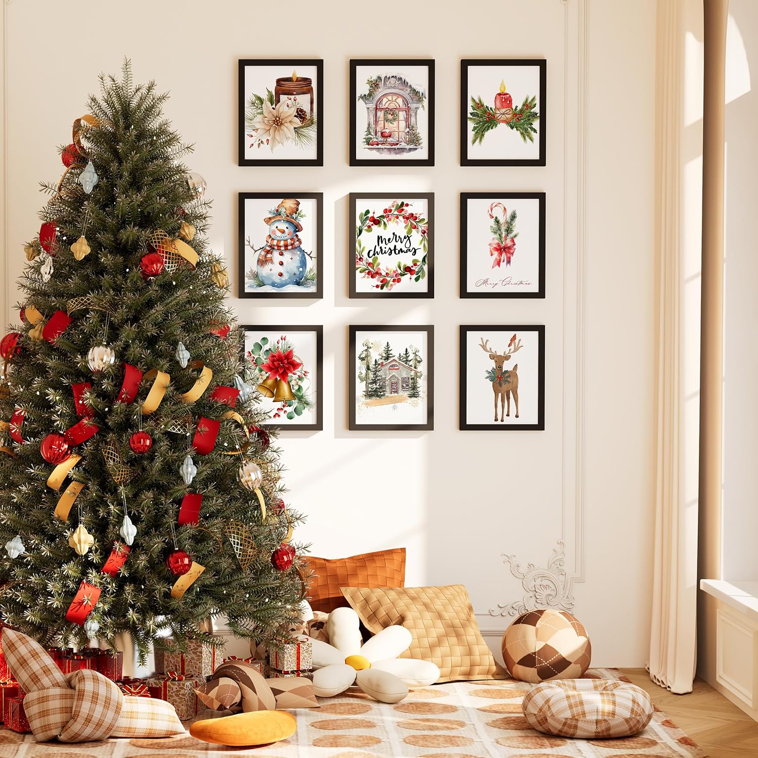 decorUhome Black 8x10 Picture Frame - Holds 5x7 Matted Photos for Wall/Tabletop Display