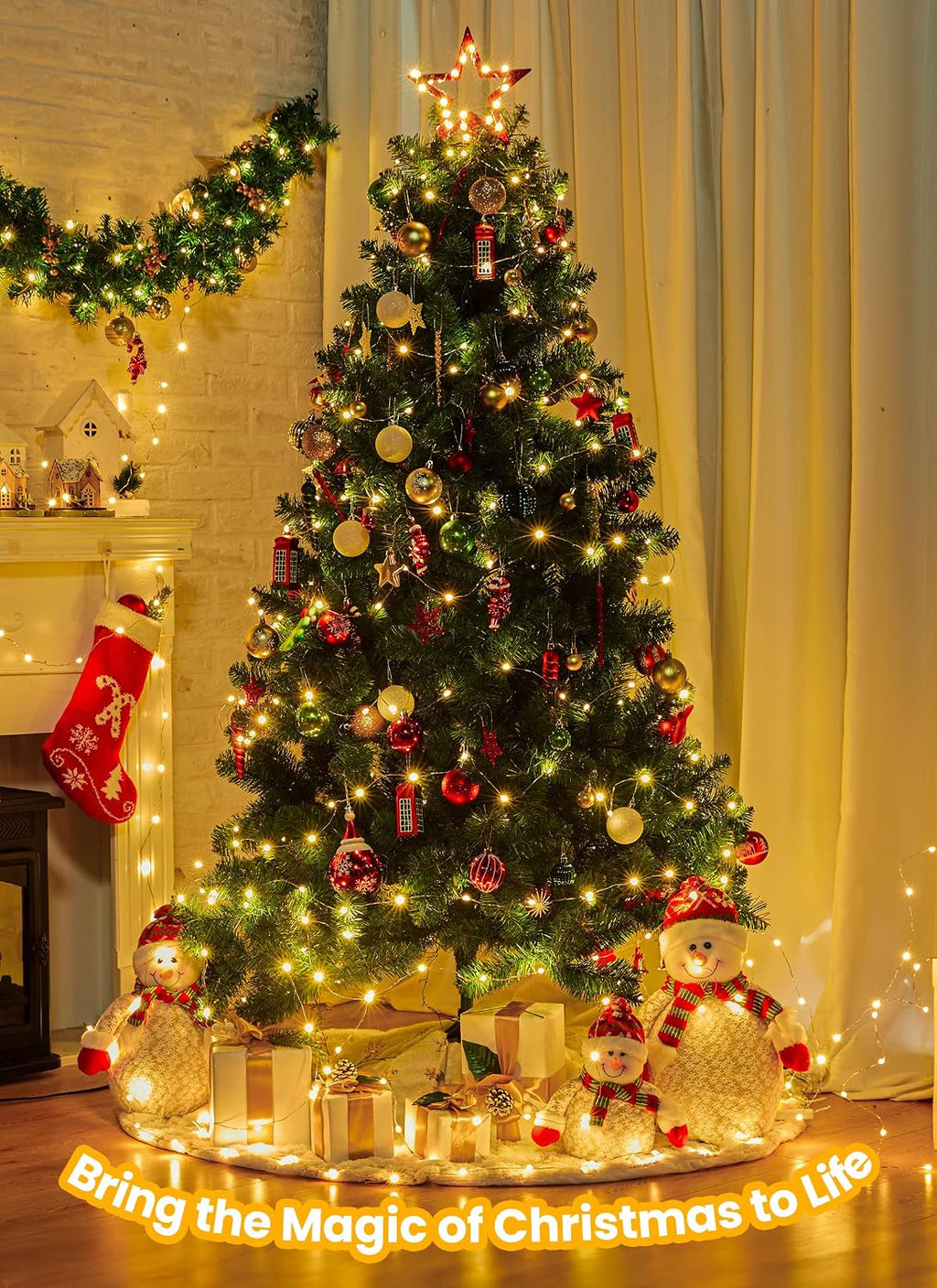 Minetom Fairy Lights with Remote Control & Timer - 200 LED Waterproof String Lights