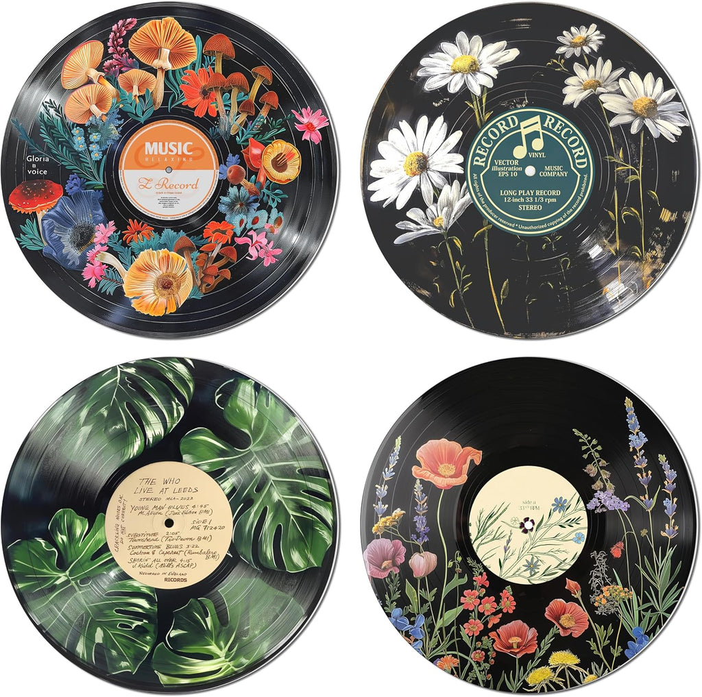 HK Studio Hippie Botanical Wall Art Set - 4x12" Posters for Dorm/Room Decor